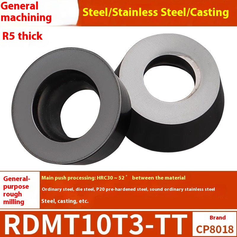 6009 CNC milling inserts RPMW carbide R5 machining center R4 milling machine R6 milling inserts RPMT round cutter grain cutting tools Shandong Denso Pricision Tools Co.,Ltd.